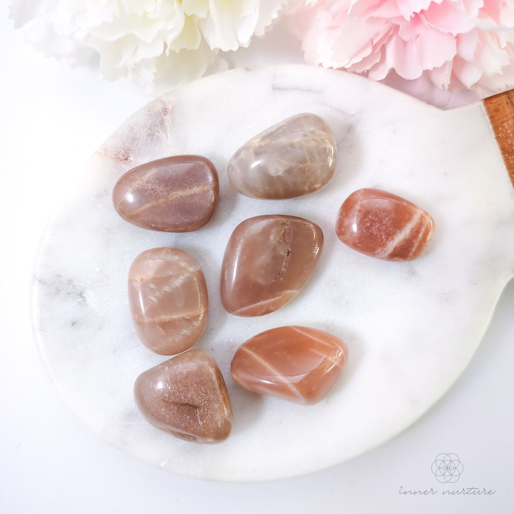 Pink Moonstone Tumble - Inner Nurture | Crystal Shop Australia 