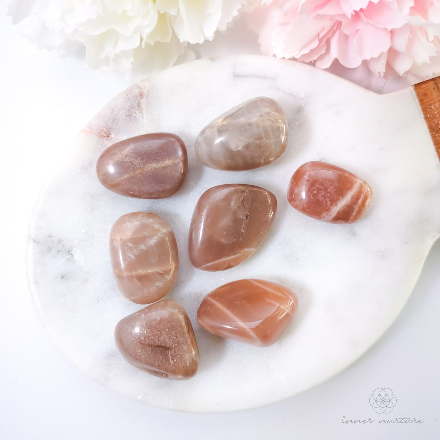 Pink Moonstone Tumble - Inner Nurture | Crystal Shop Australia 