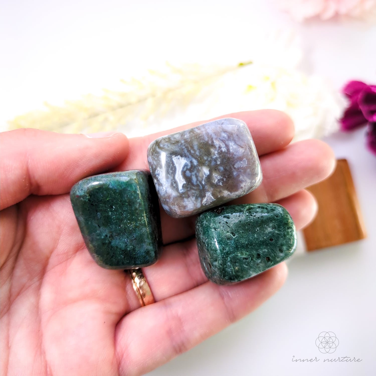 Tree Agate (Dendritic Agate) Tumble - Inner Nurture | Crystal Shop Australia 