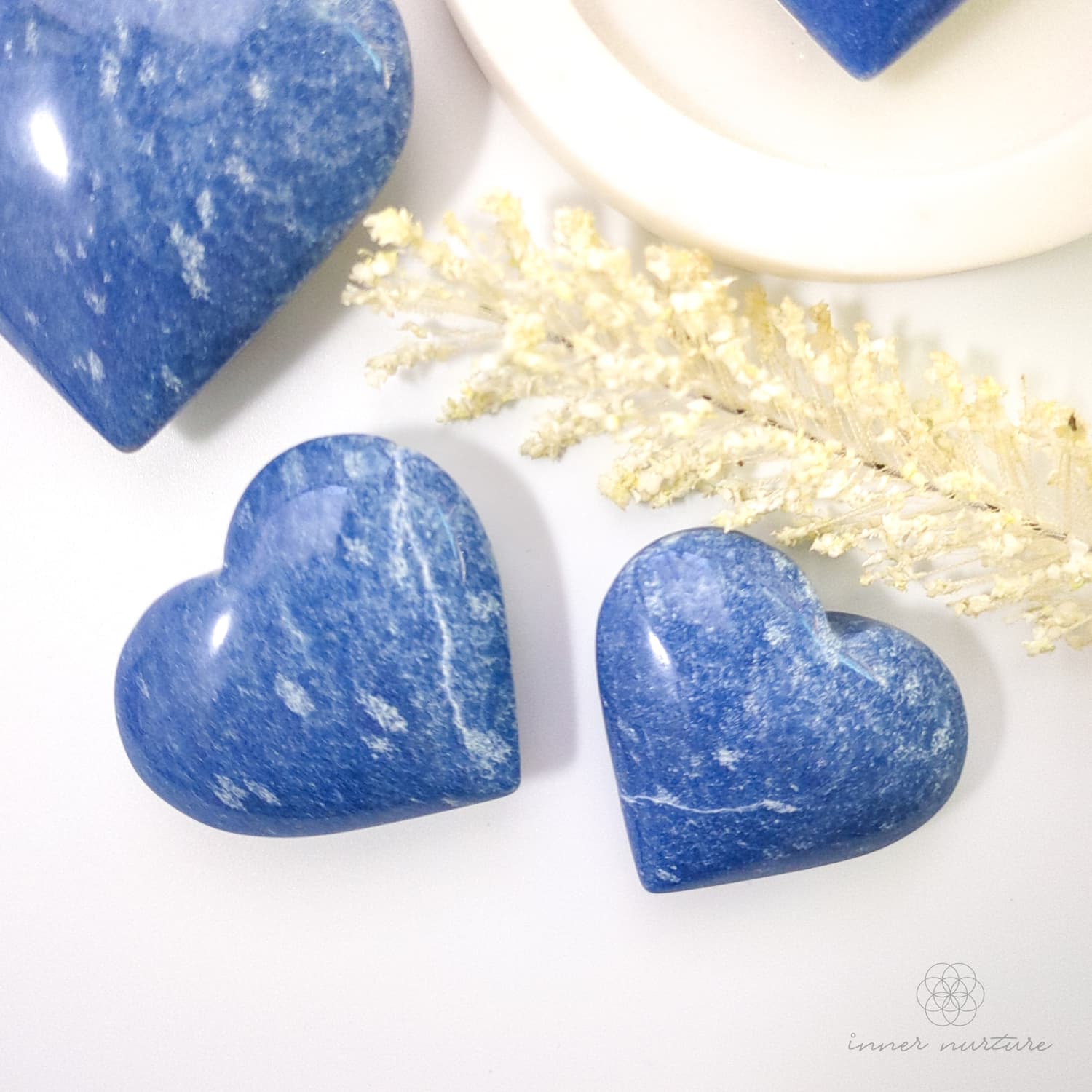 Blue Quartz Heart - Inner Nurture | Crystal Shop Australia 