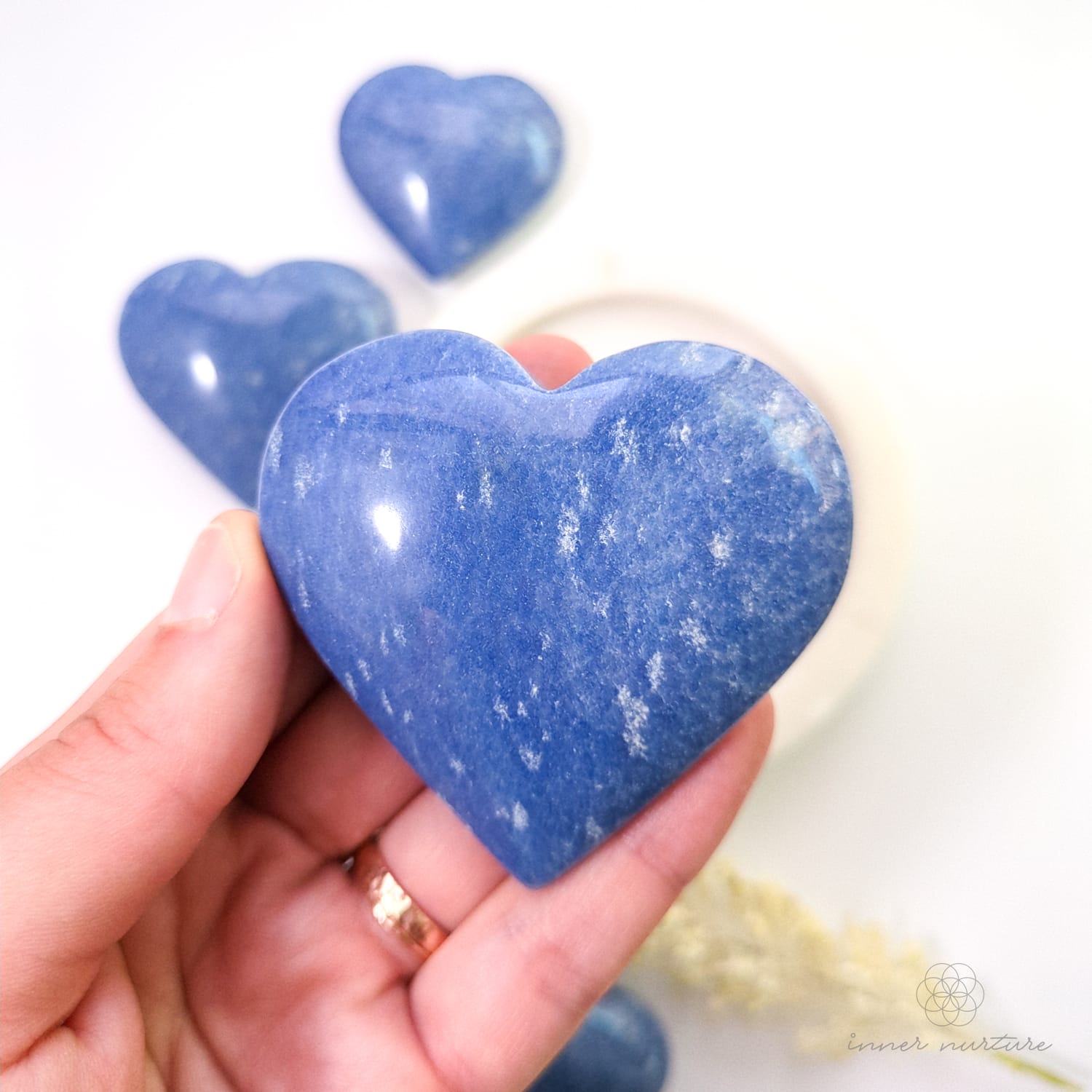 Blue Quartz Heart - Inner Nurture | Crystal Shop Australia 
