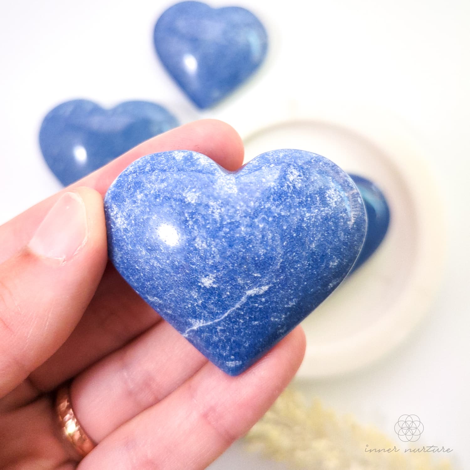 Blue Quartz Heart - Inner Nurture | Crystal Shop Australia 