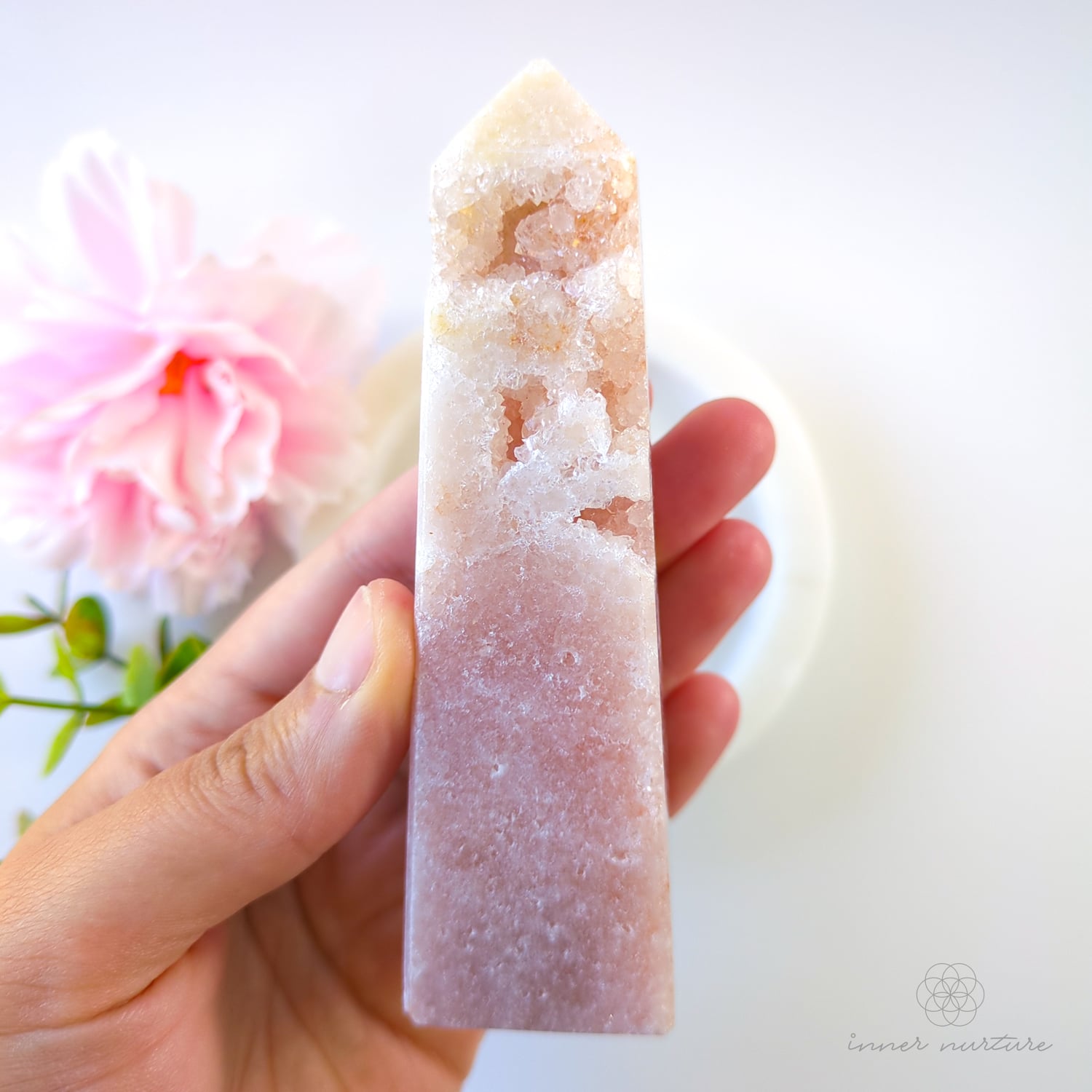 Pink Amethyst Obelisk | #1 - Inner Nurture crystals australia
