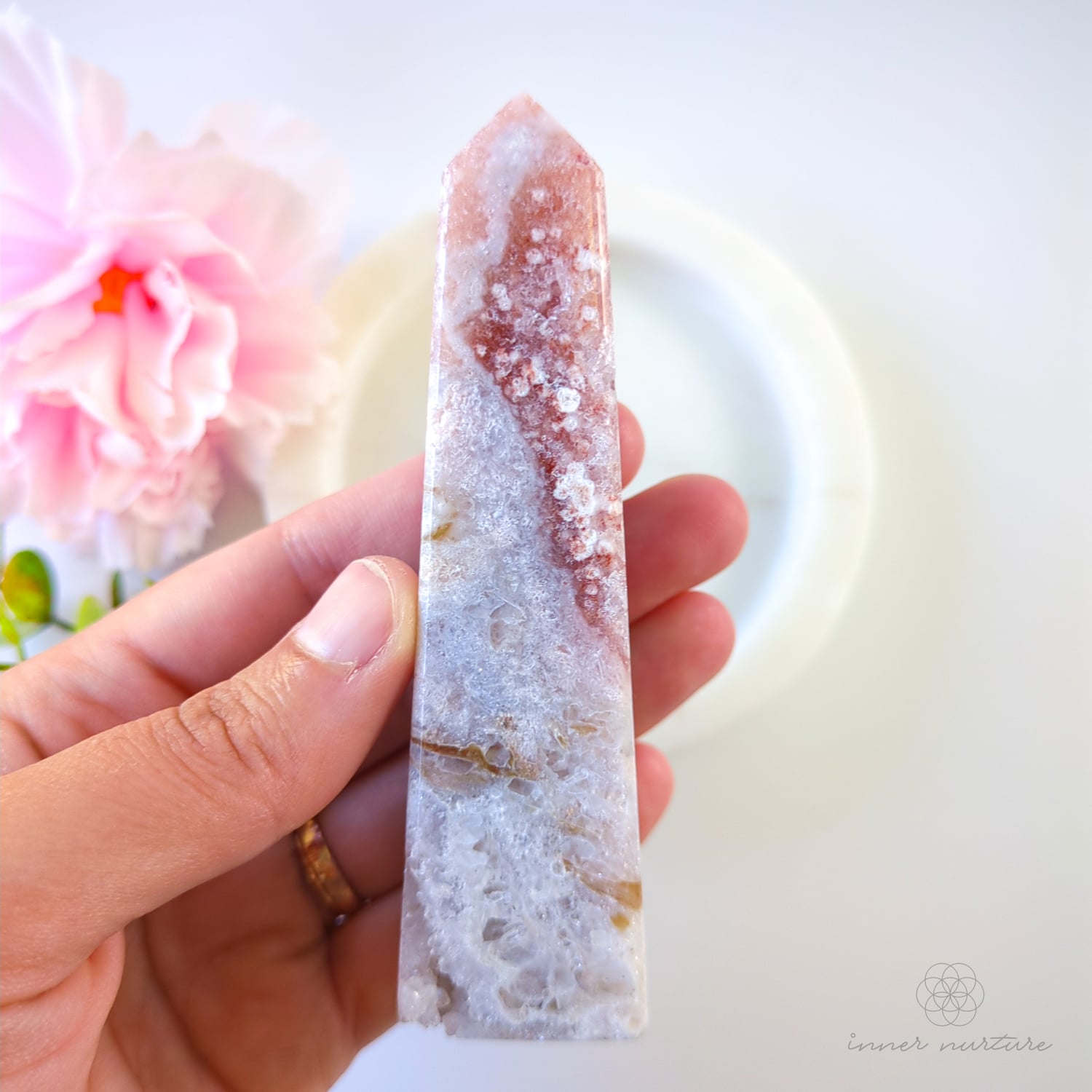 Pink Amethyst Obelisk | #2 - Inner Nurture crystals australia