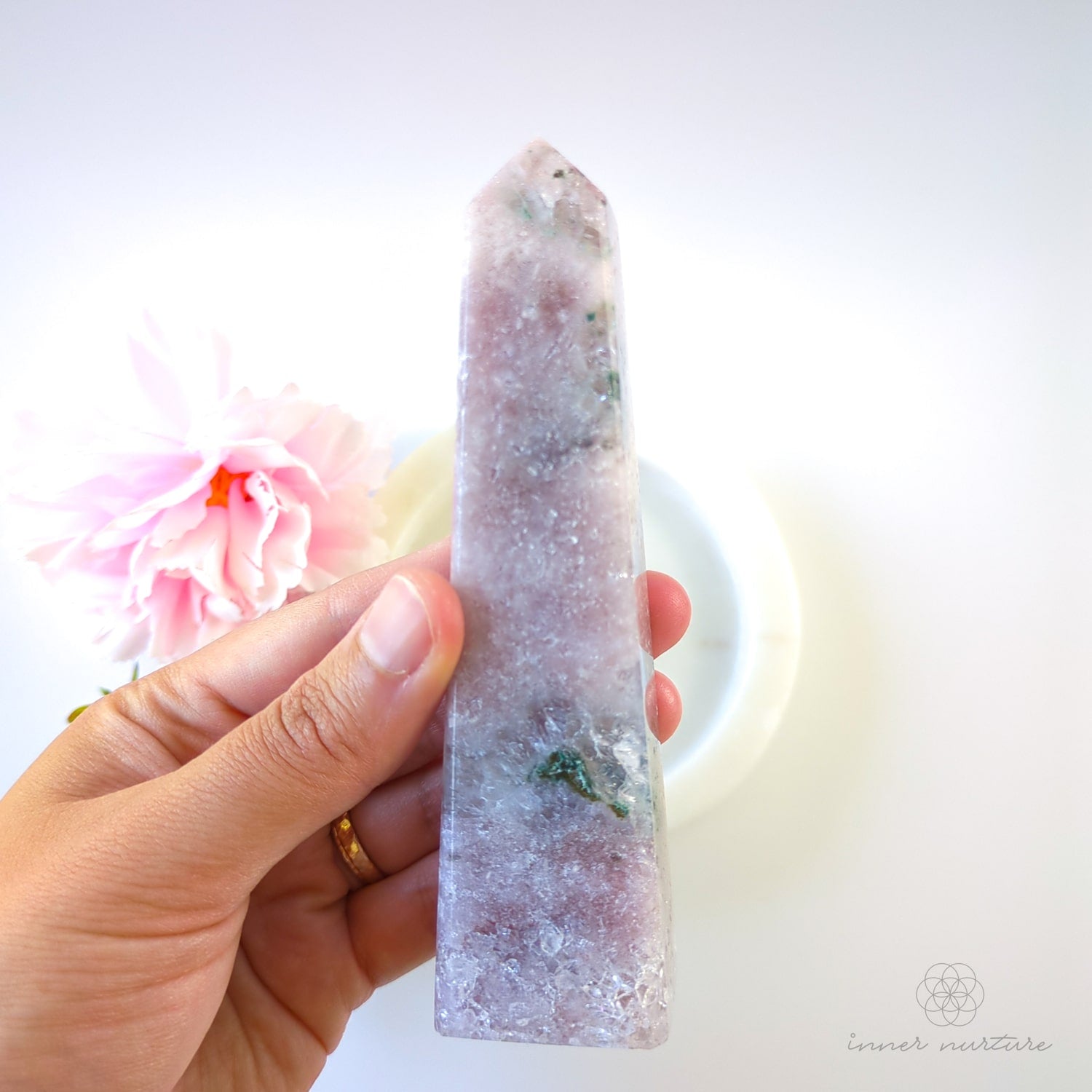 Pink Amethyst Obelisk | #4 - Inner Nurture crystals australia