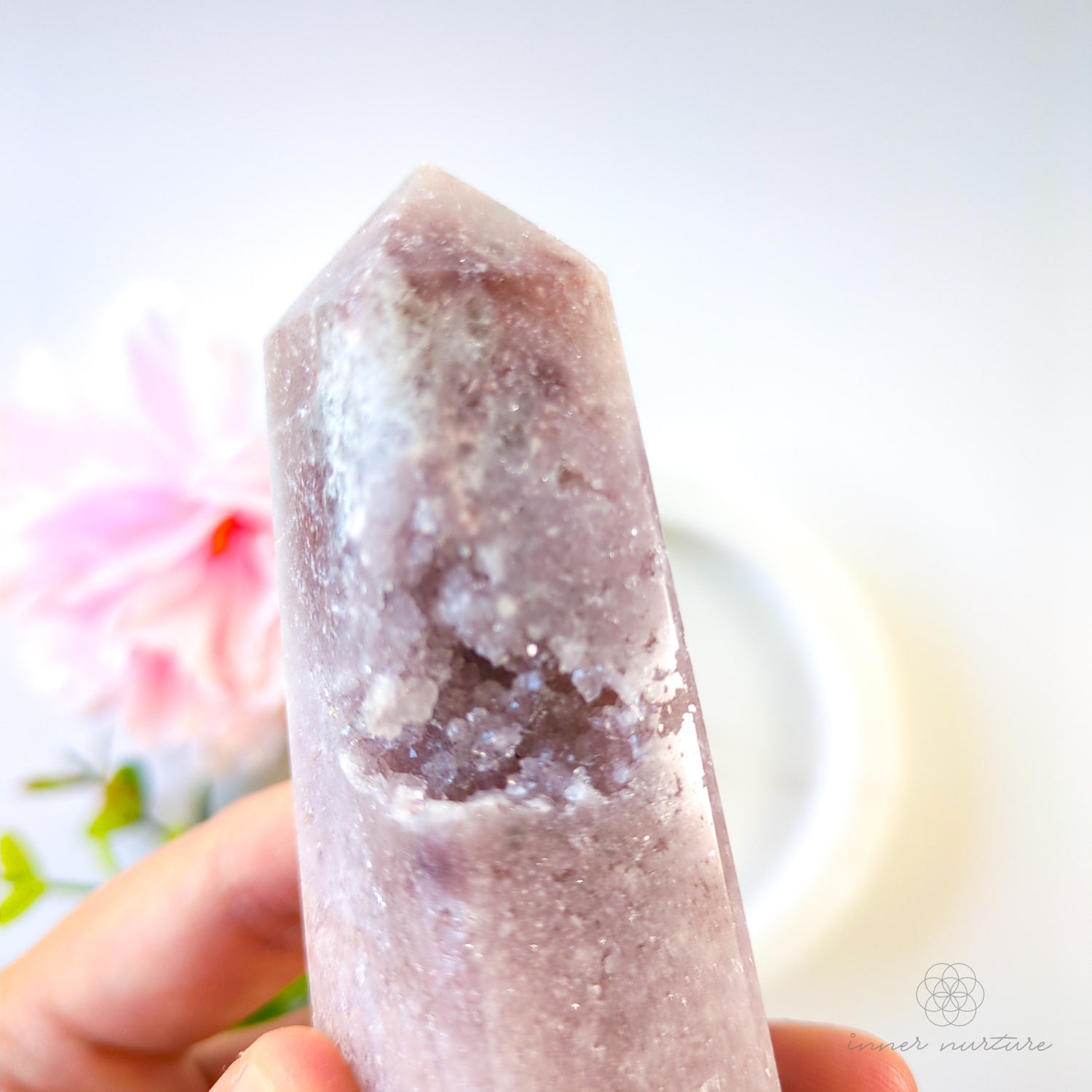Pink Amethyst Obelisk | #4 - Inner Nurture crystals australia
