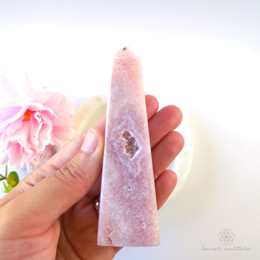 Pink Amethyst Obelisk | #6 - Inner Nurture crystals australia