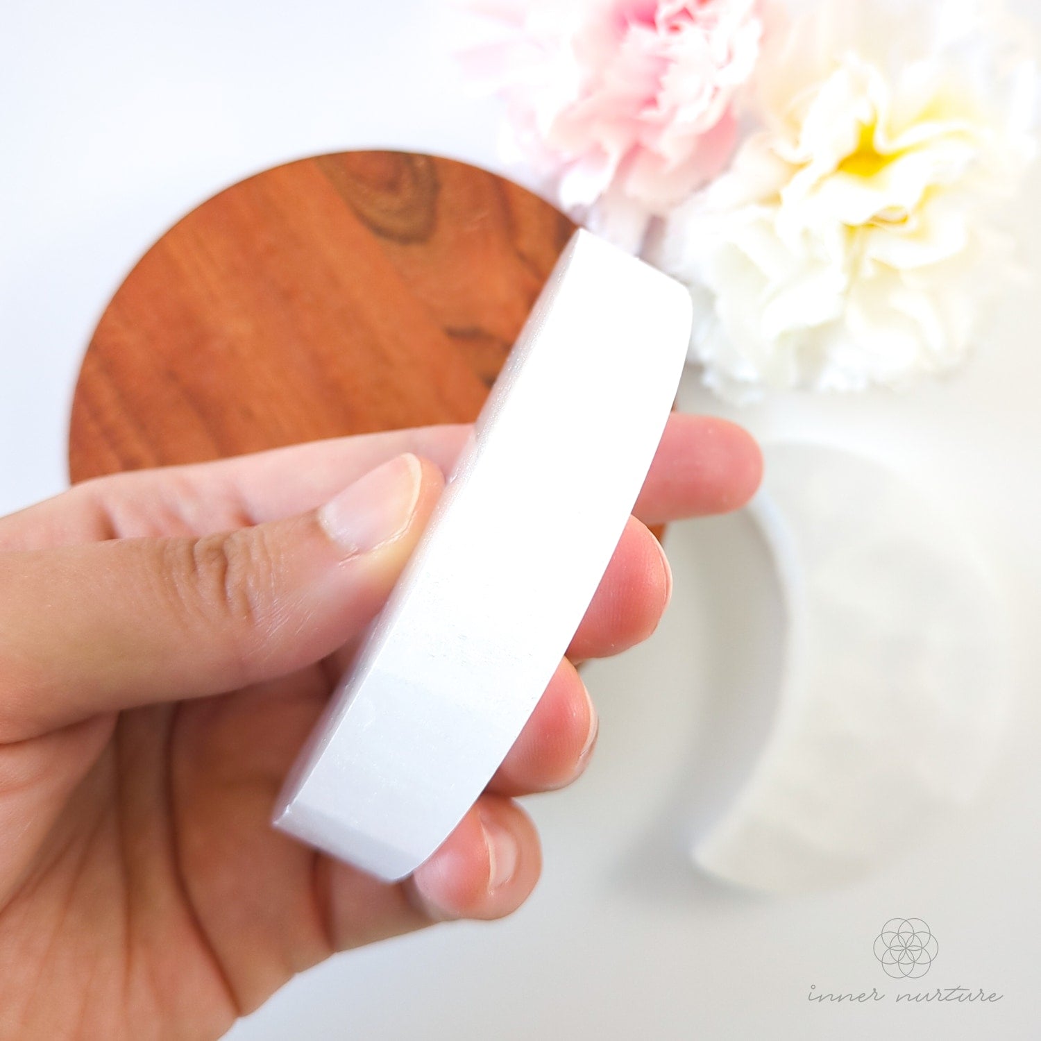 Selenite Charging Plate - 7cm Crescent Moon | Crystal Shop Australia - Inner Nurture