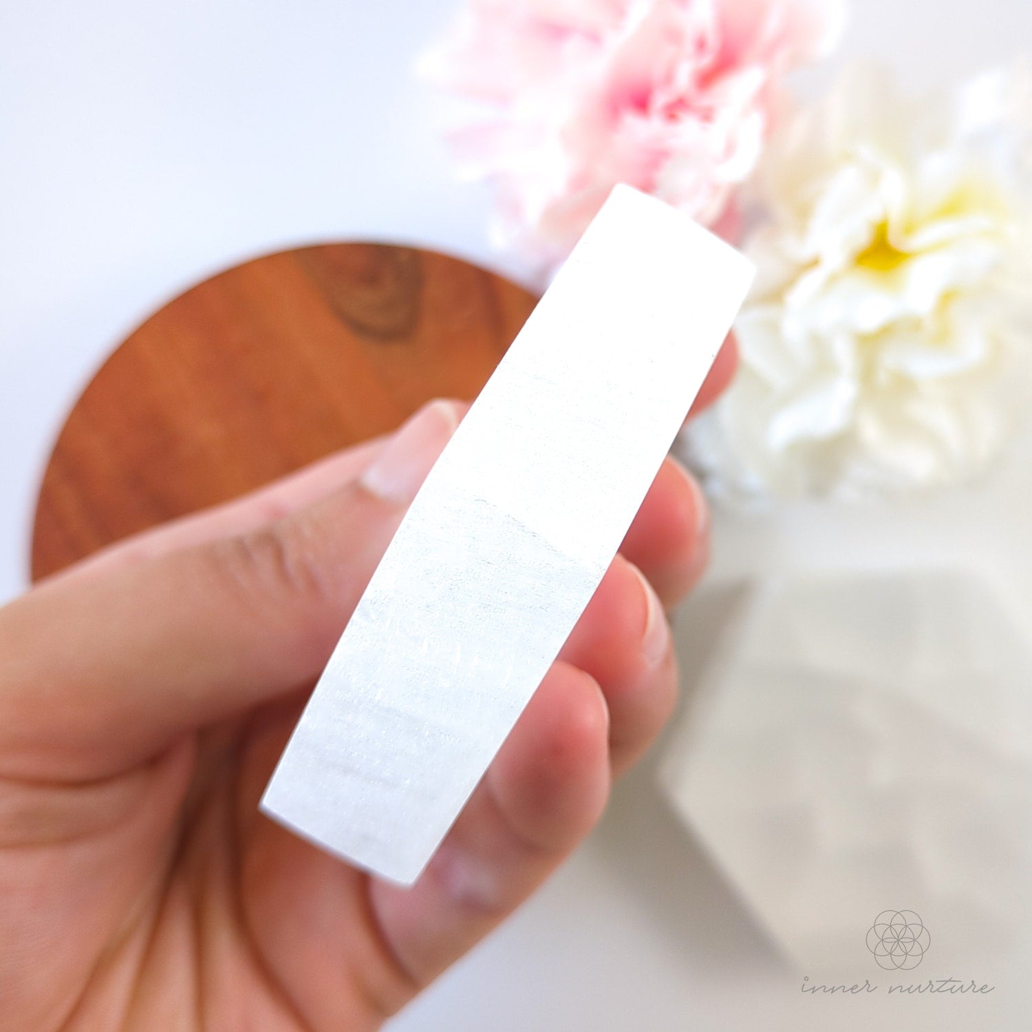 Selenite Charging Plate - 7cm Hexagonal | Crystal Shop Australia - Inner Nurture