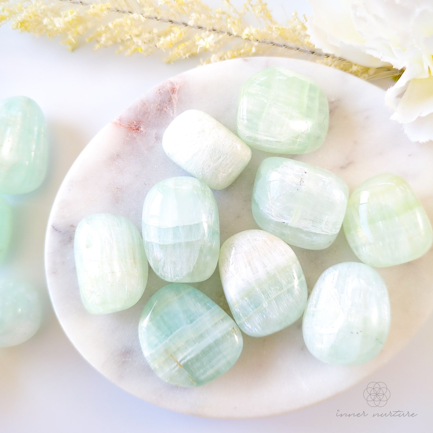 Pistachio Calcite Tumble - Inner Nurture | Crystal Shop Australia