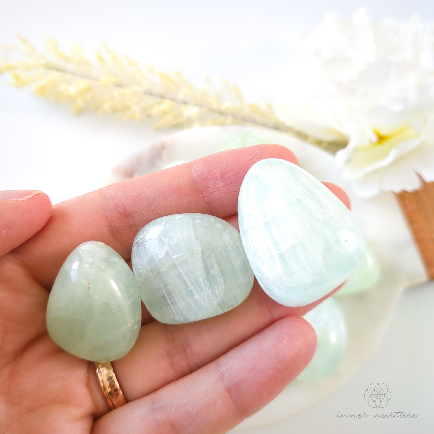 Pistachio Calcite Tumble - Inner Nurture | Crystal Shop Australia