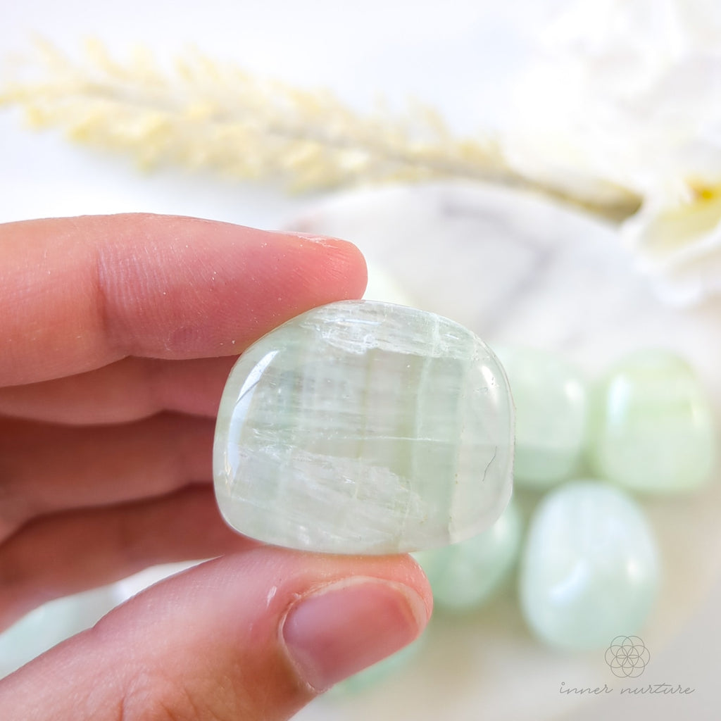 Pistachio Calcite Tumble - Inner Nurture | Crystal Shop Australia