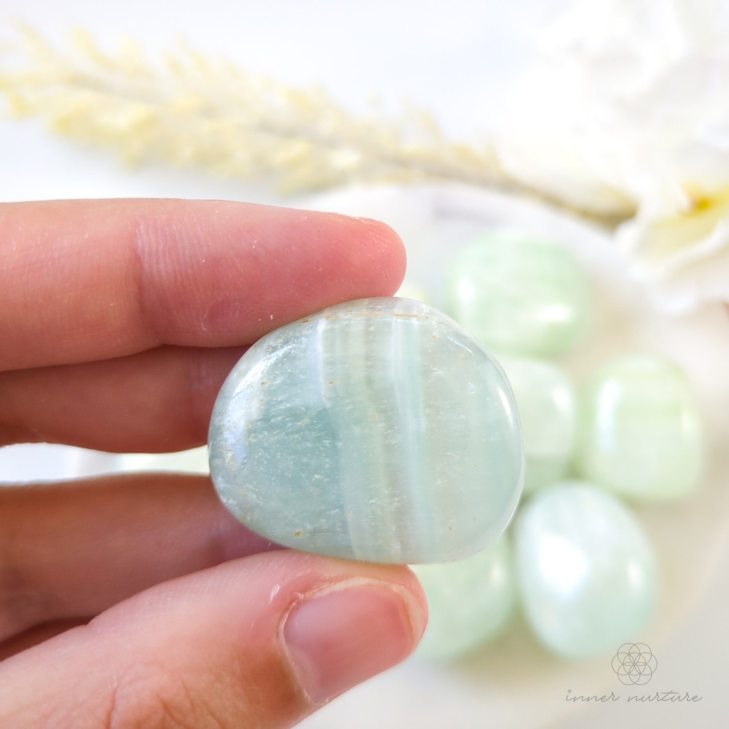Pistachio Calcite Tumble - Inner Nurture | Crystal Shop Australia