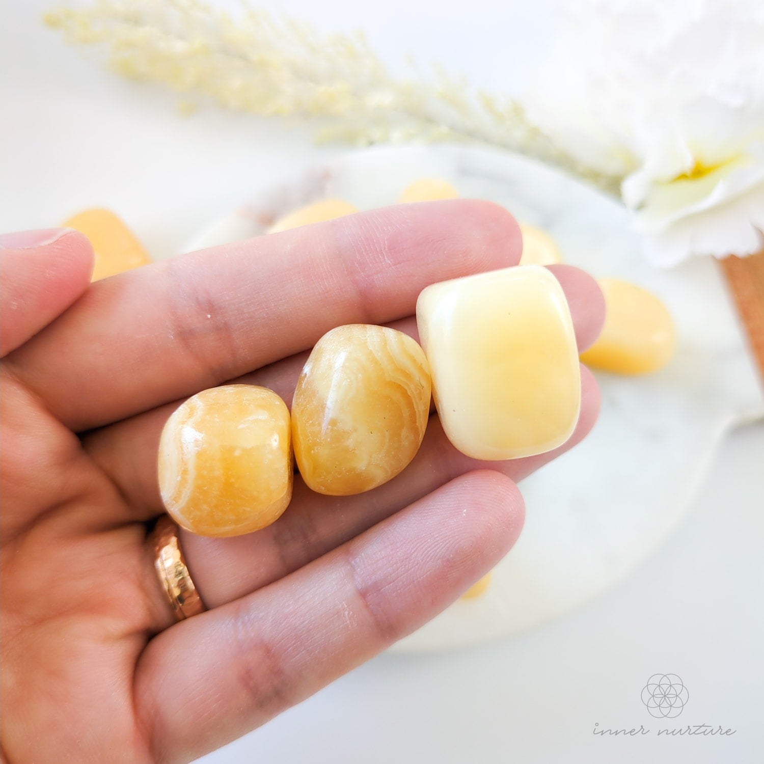 Yellow Calcite Tumble | Crystal Shop Australia - Inner Nurture