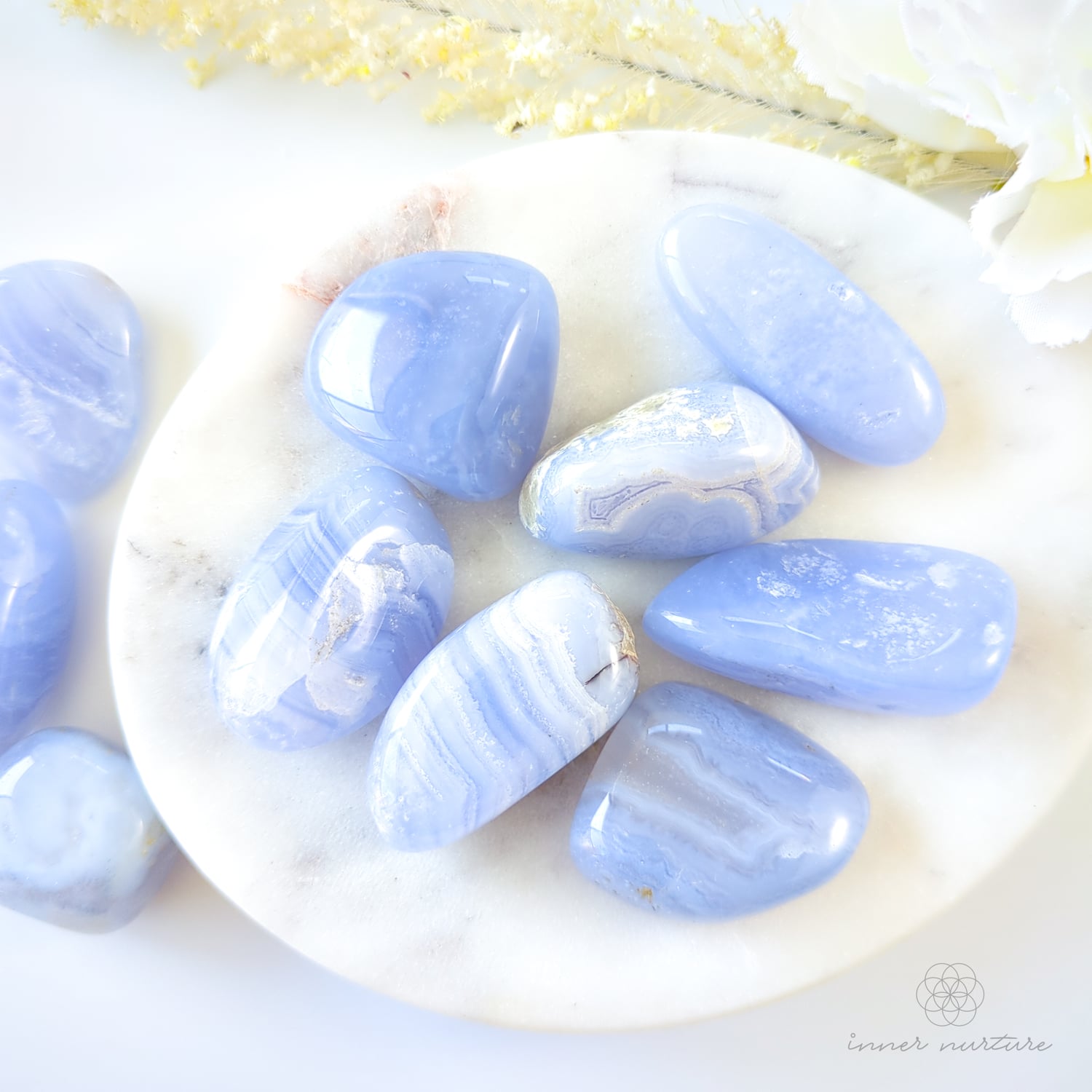 Blue Lace Agate Tumble | Crystal Shop Australia - Inner Nurture