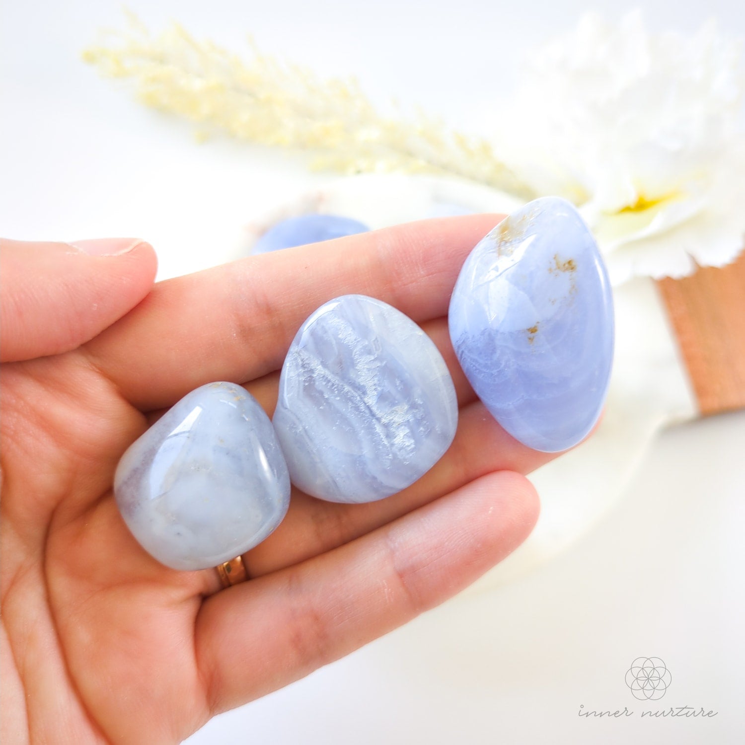 Blue Lace Agate Tumble | Crystal Shop Australia - Inner Nurture