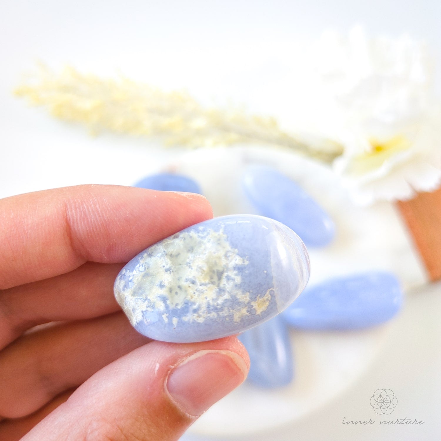 Blue Lace Agate Tumble | Crystal Shop Australia - Inner Nurture