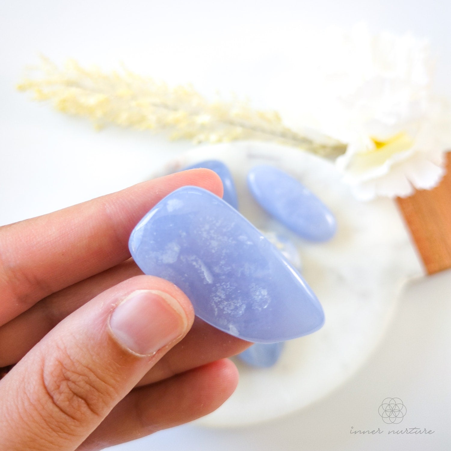 Blue Lace Agate Tumble | Crystal Shop Australia - Inner Nurture