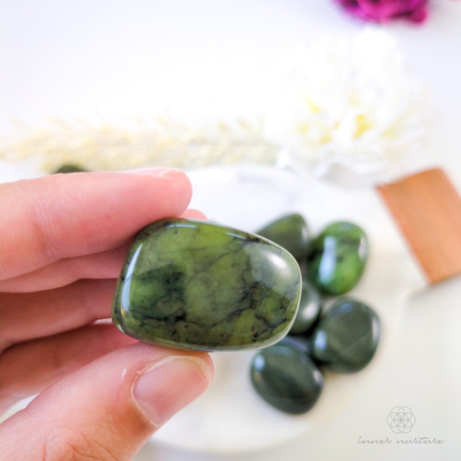Nephrite Jade Tumble | Crystal Shop Australia - Inner Nurture