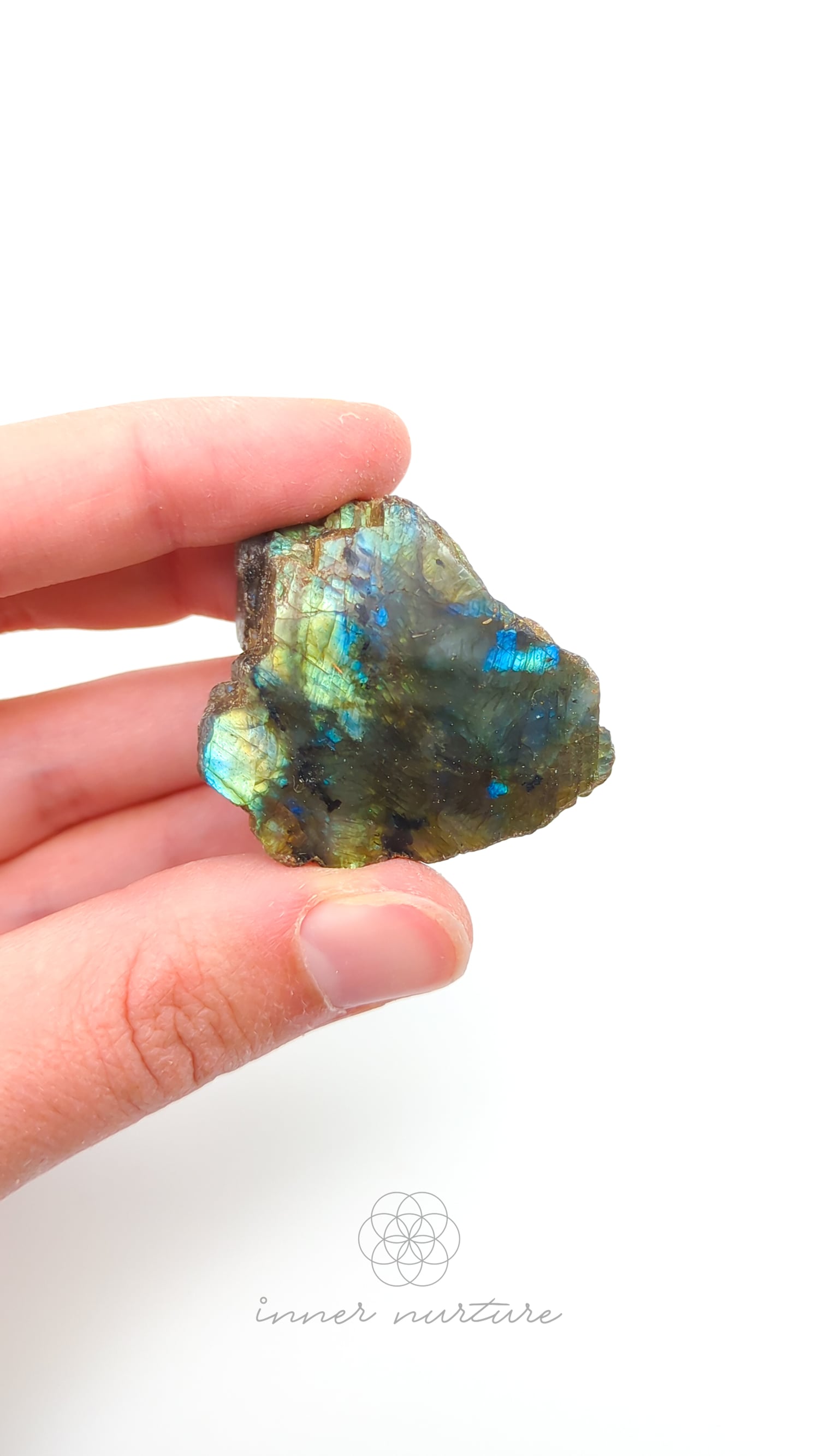 Labradorite Slice (One Polished Side) | #3 - Buy Crystals Online Australia - Inner Nurture