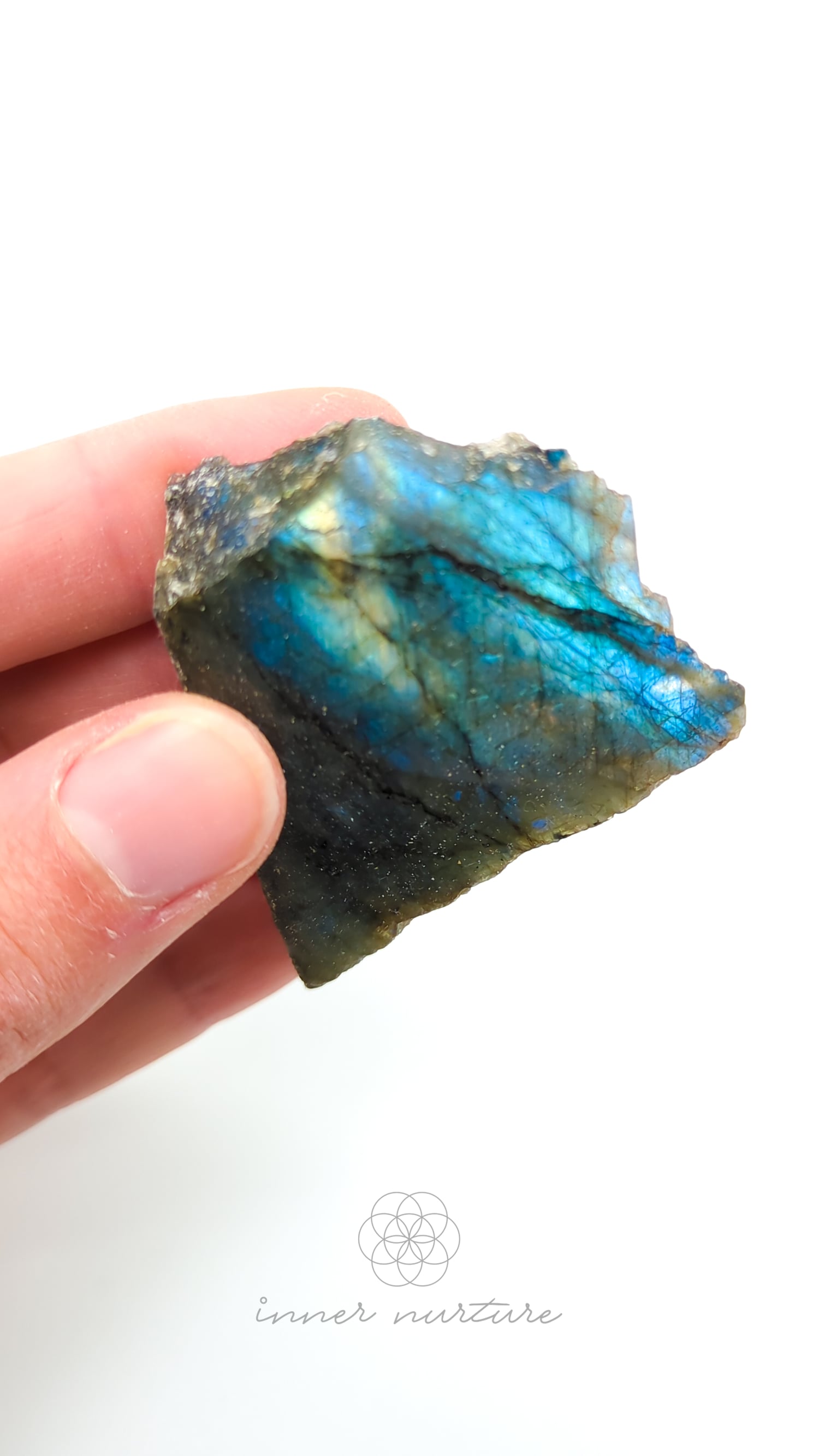 Labradorite Slice (One Polished Side) | #11 - Buy Crystals Online Australia - Inner Nurture