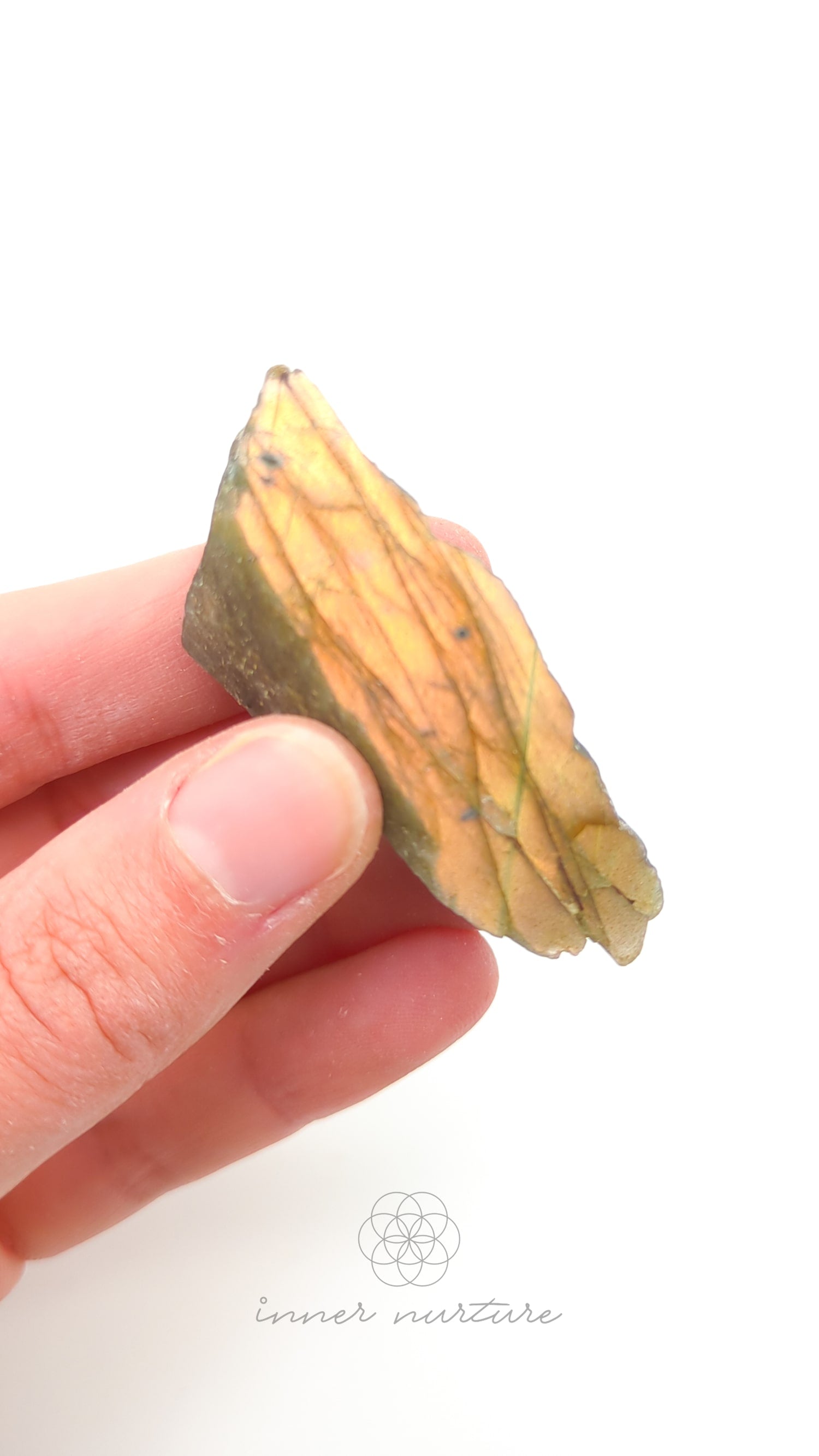 Labradorite Slice (One Polished Side) | #18 - Buy Crystals Online Australia - Inner Nurture