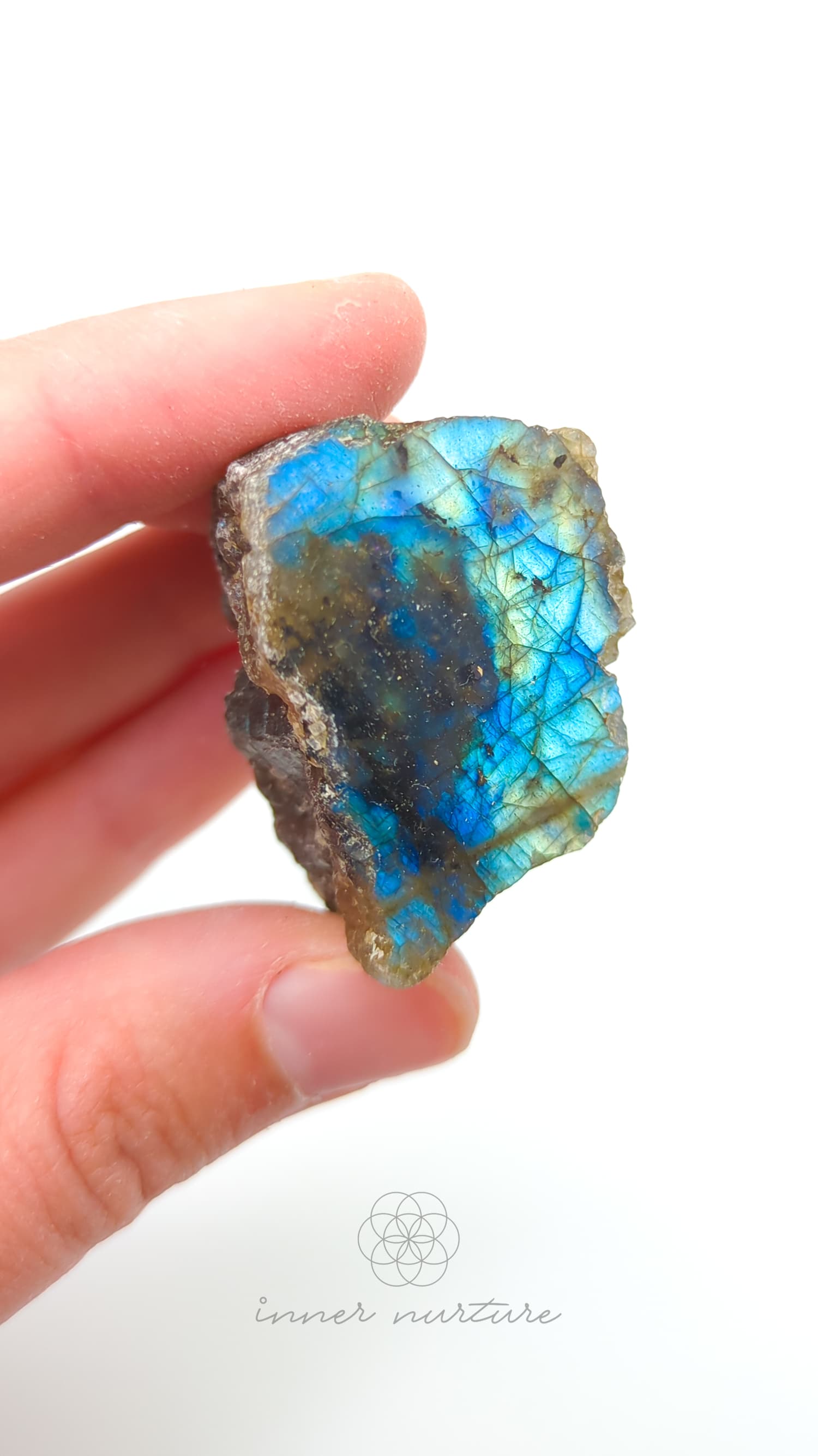 Labradorite Slice (One Polished Side) | #19 - Buy Crystals Online Australia - Inner Nurture