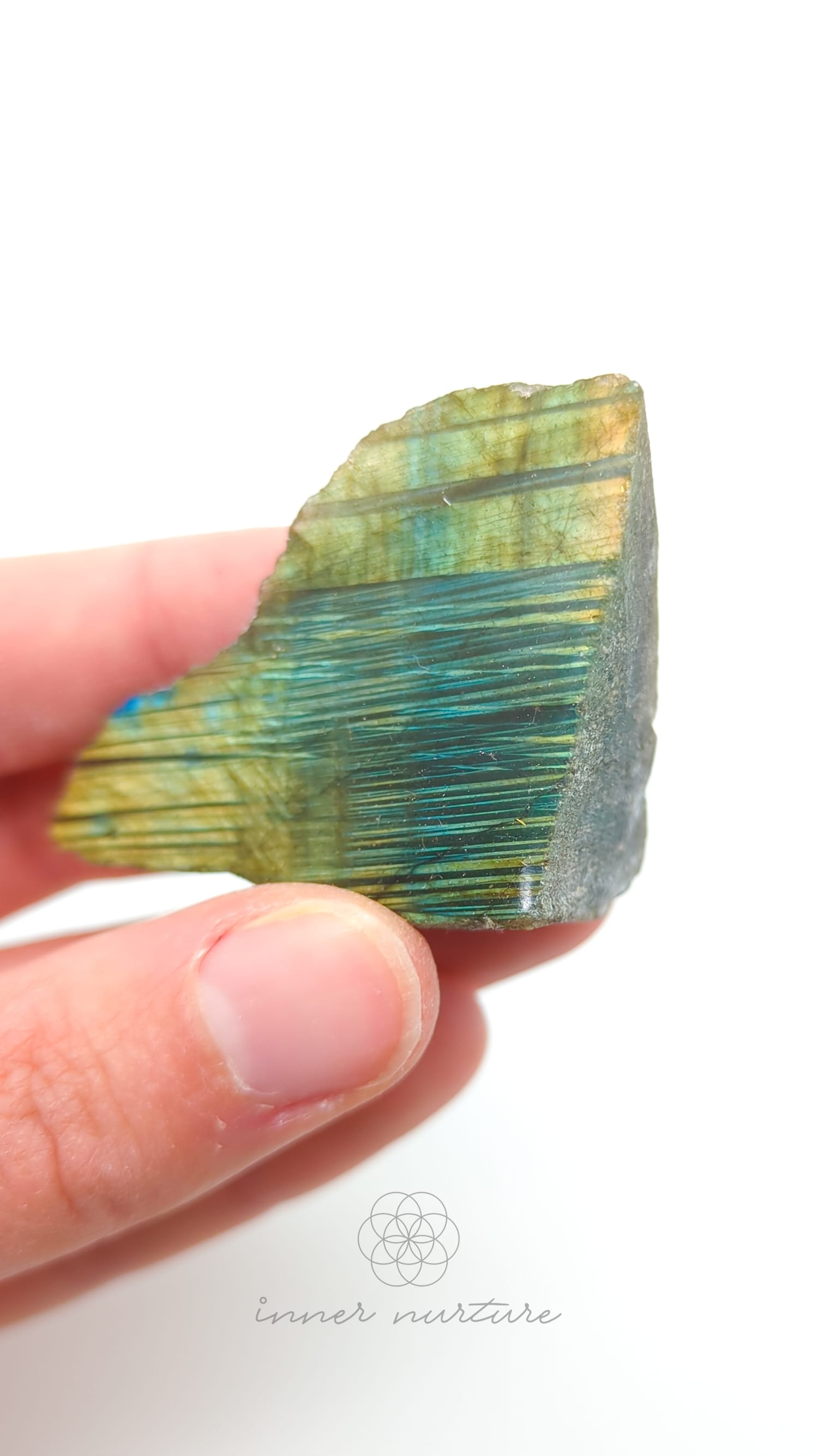 Labradorite Slice (One Polished Side) | #20 - Buy Crystals Online Australia - Inner Nurture