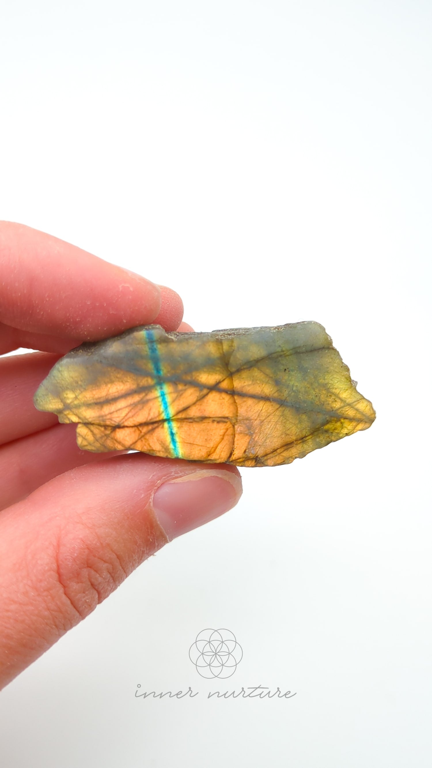 Labradorite Slice (One Polished Side) | #27 - Buy Crystals Online Australia - Inner Nurture