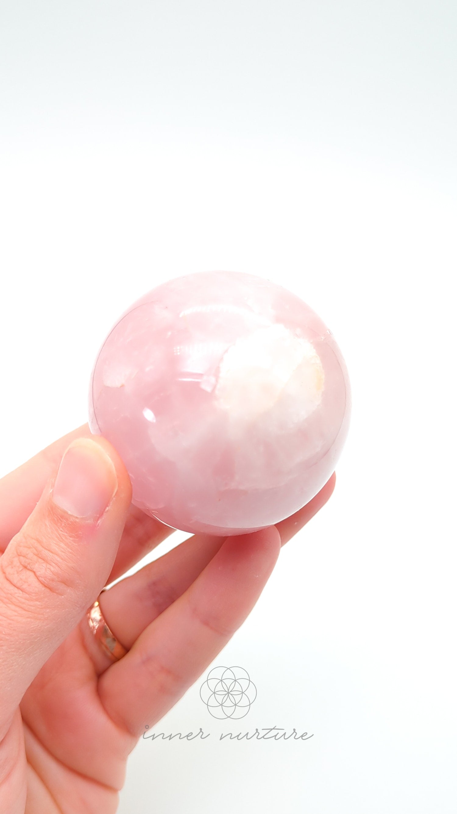 Rose Quartz Sphere - #2 | Buy Crystals Online Australia | Inner Nurture