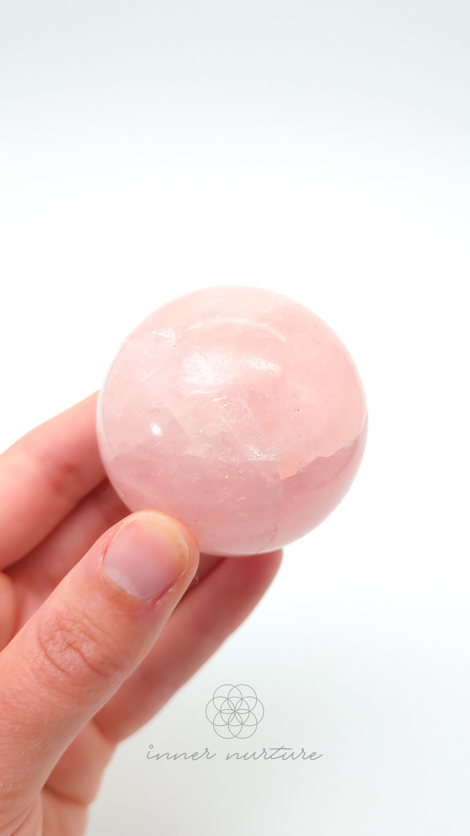 Rose Quartz Sphere - #3 | Buy Crystals Online Australia | Inner Nurture