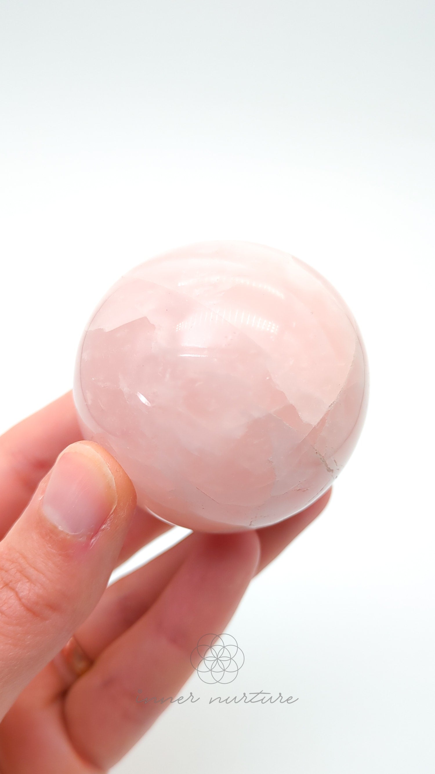 Rose Quartz Sphere - #4 | Buy Crystals Online Australia | Inner Nurture