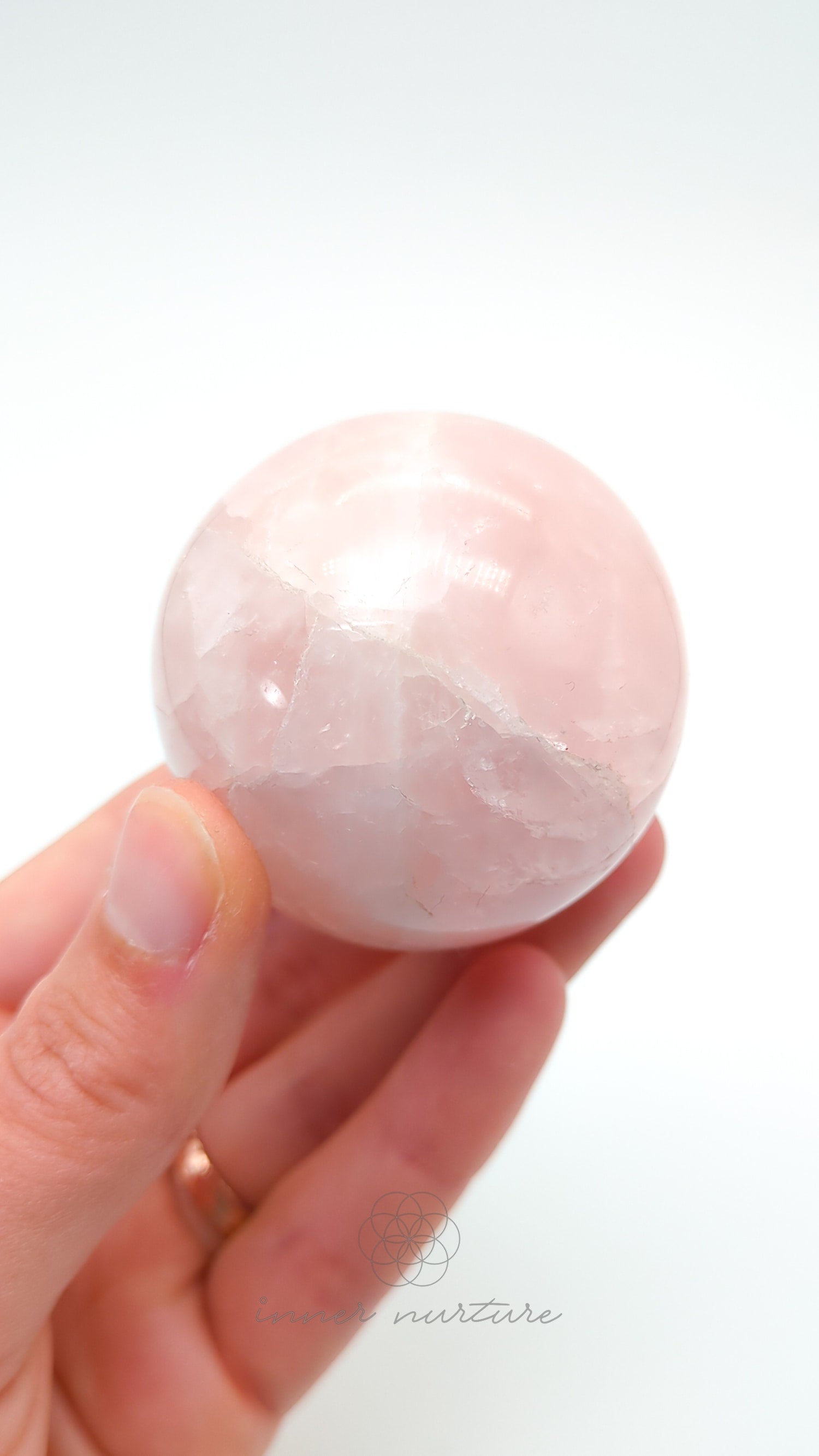 Rose Quartz Sphere - #4 | Buy Crystals Online Australia | Inner Nurture