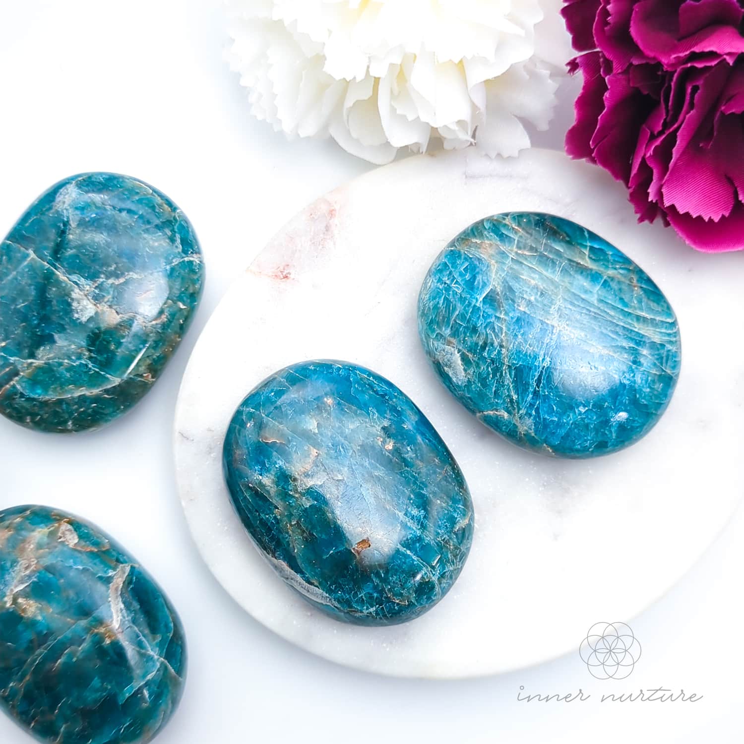 Blue Apatite Palm Stone