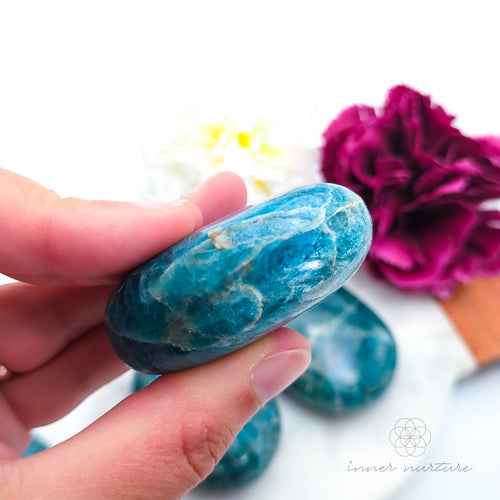 Blue Apatite Palm Stone