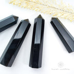 Black Obsidian Generator Tower for Protection & Grounding | Crystals Australia