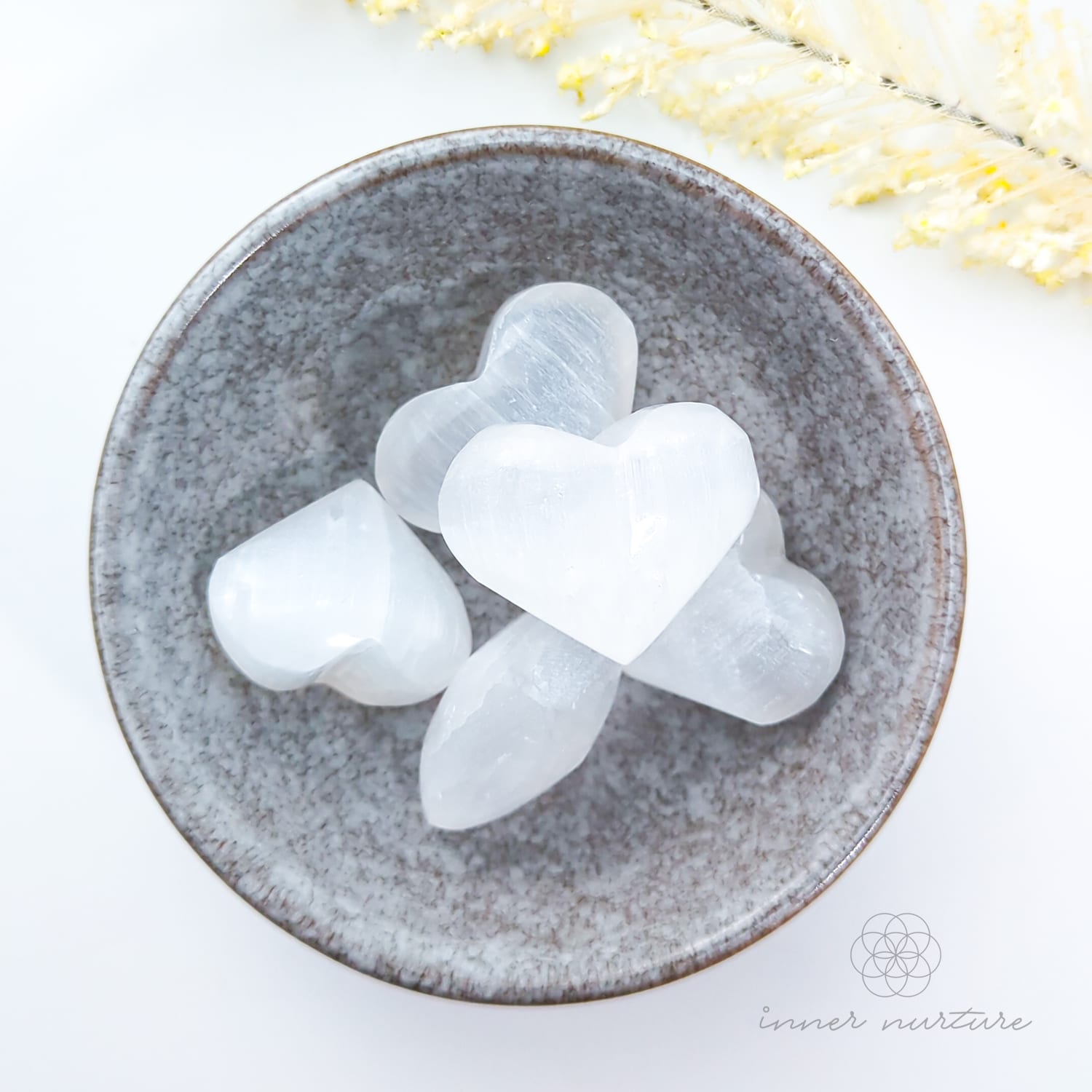 Selenite Puffy Heart (Mini) for Cleansing & Energy Clearing | Crystals Australia
