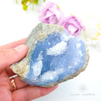 Blue Lace Agate Geode #1 for Calm & Communication | Crystals Australia