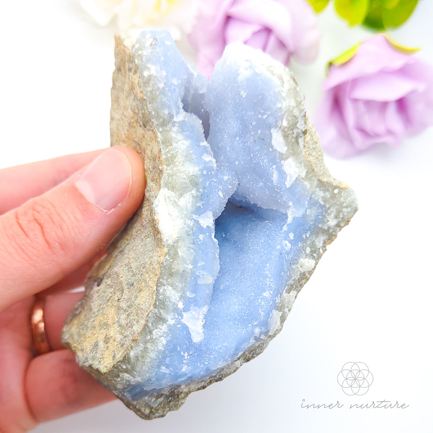 Blue Lace Agate Geode | #3