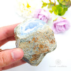 Blue Lace Agate Geode #11 for Calm & Communication | Crystals Australia