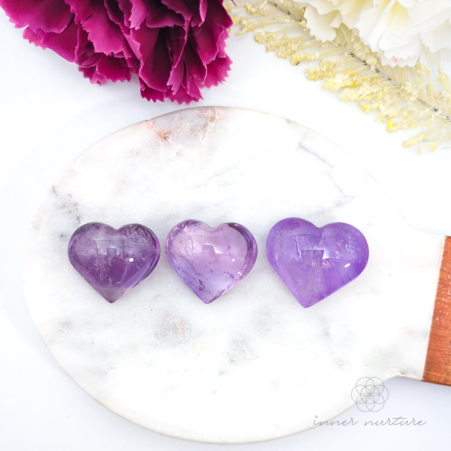 Amethyst Mini Heart for Calm & Clarity | Crystals Australia