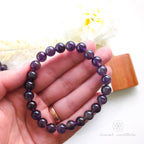 Amethyst Bracelet (8mm Polished Beads) | Buy Crystals Online Australia - Inner Nurture