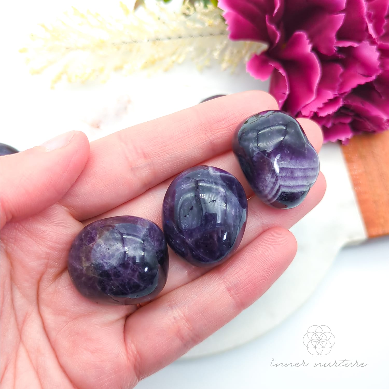 Amethyst Tumbled Stone | Natural Amethyst Crystal | Inner Nurture
