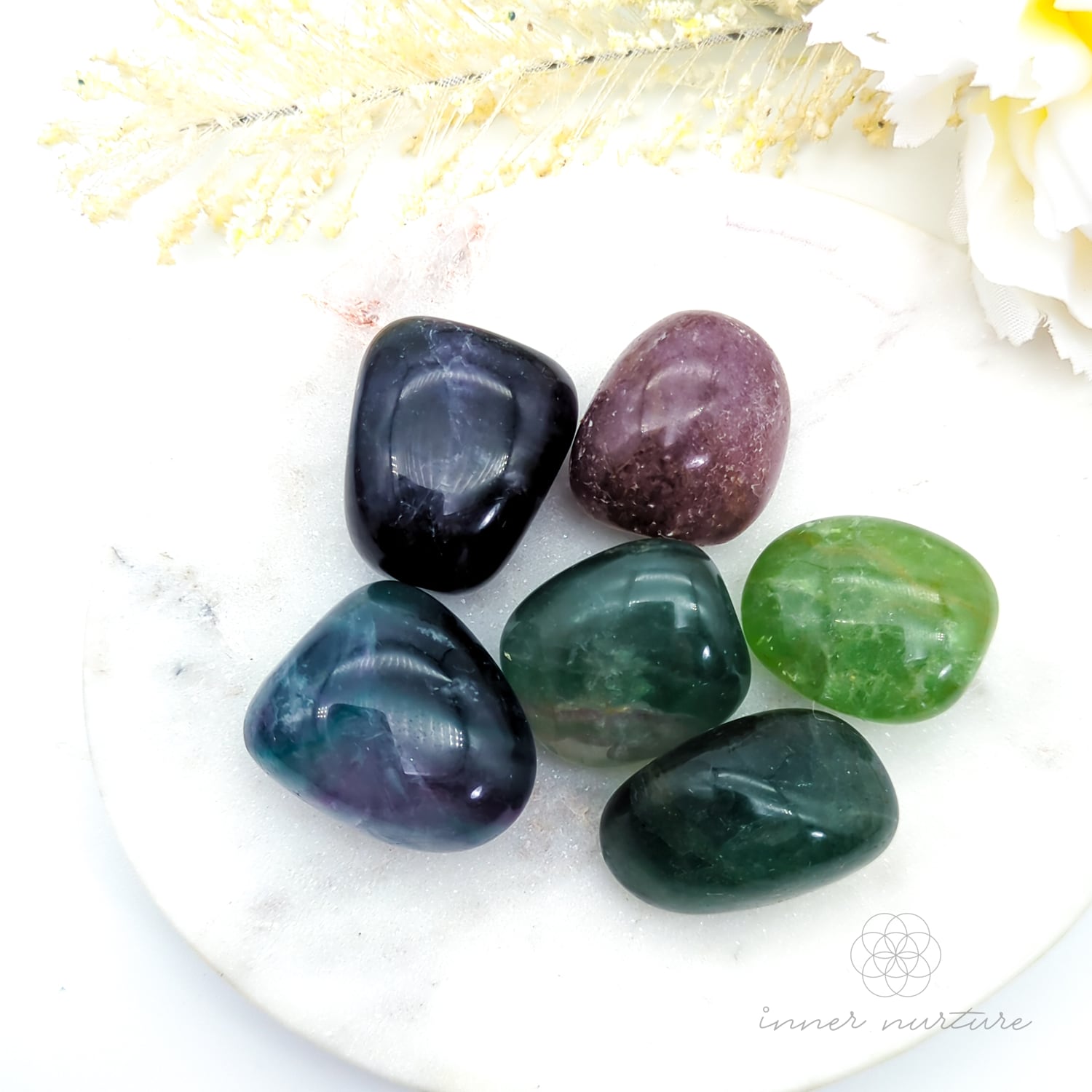 Rainbow Fluorite Tumble | Natural Rainbow Fluorite Crystal | Inner Nurture
