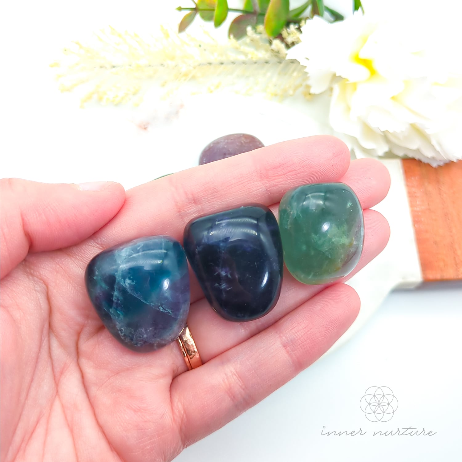Rainbow Fluorite Tumble | Natural Rainbow Fluorite Crystal | Inner Nurture