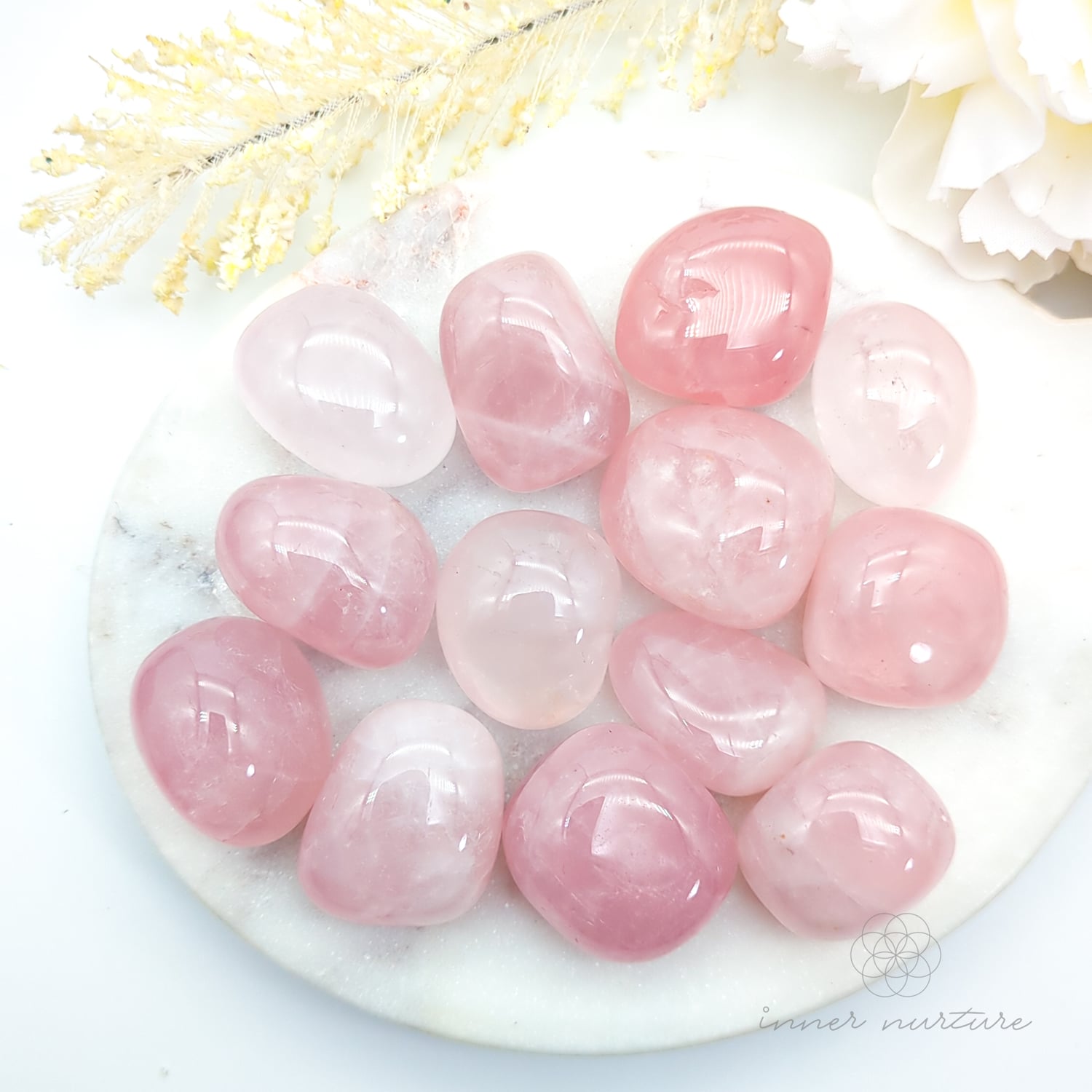 Rose Quartz Tumbled Stone | High Quality Rose Quartz Crystal | Inner Nurture