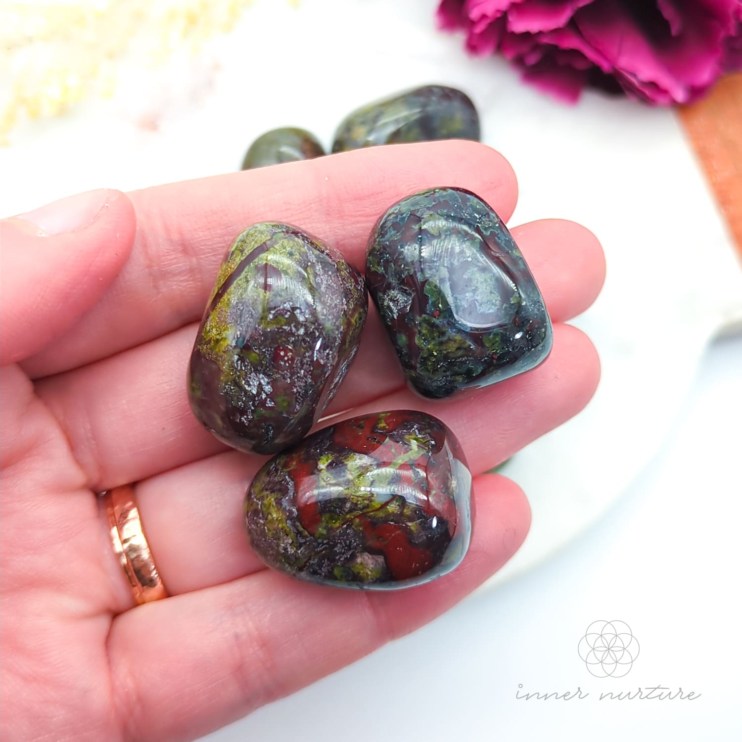 Dragon’s Blood Jasper Tumble | Natural Dragon Blood Jasper Crystal | Inner Nurture