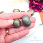 Pyrite Tumbled Stone | Natural Pyrite Crystal | Protection Confidence