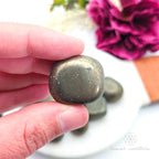 Pyrite Tumbled Stone | Natural Pyrite Crystal | Protection Confidence