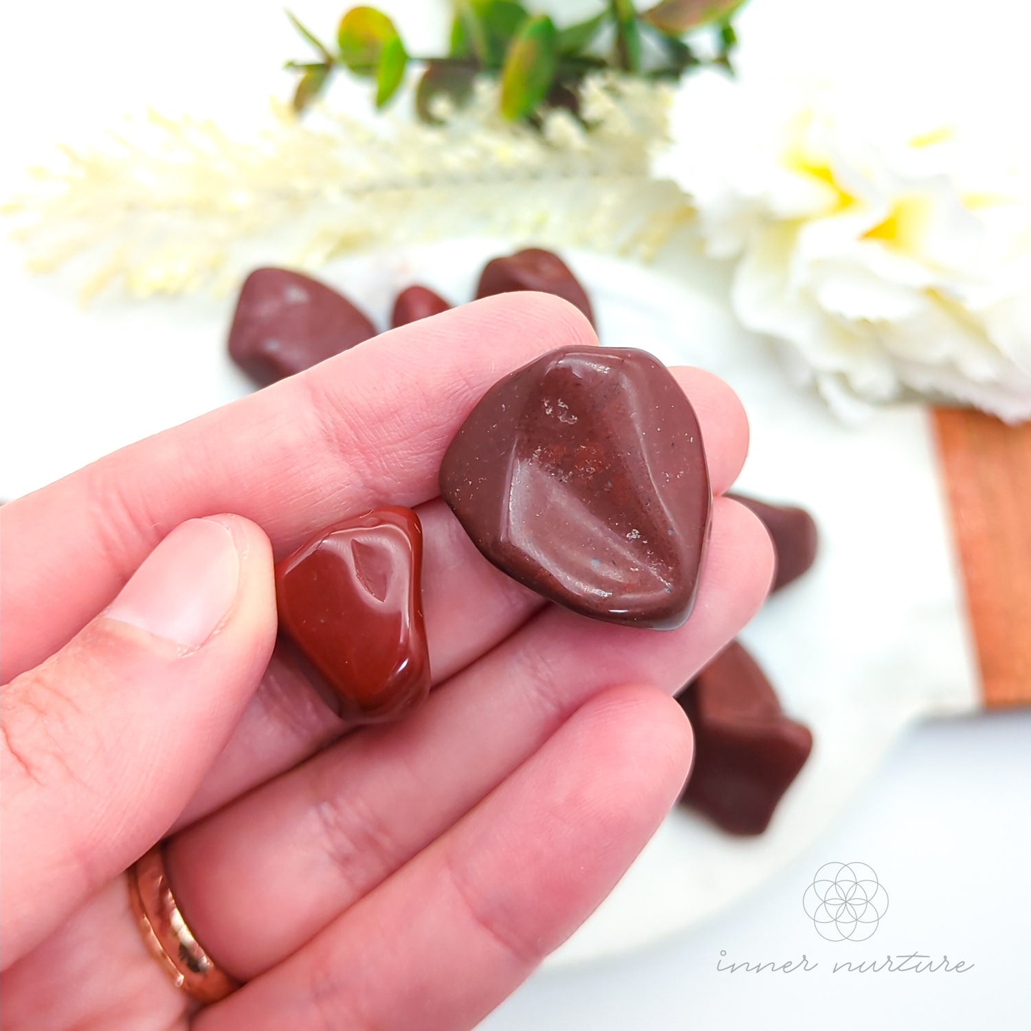 Red Jasper Tumbled Stone | Natural Red Jasper Crystal | Inner Nurture